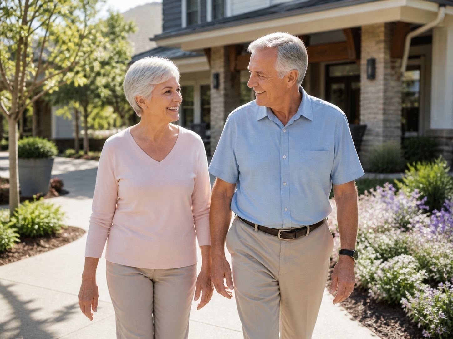 Exterior view of a senior living community