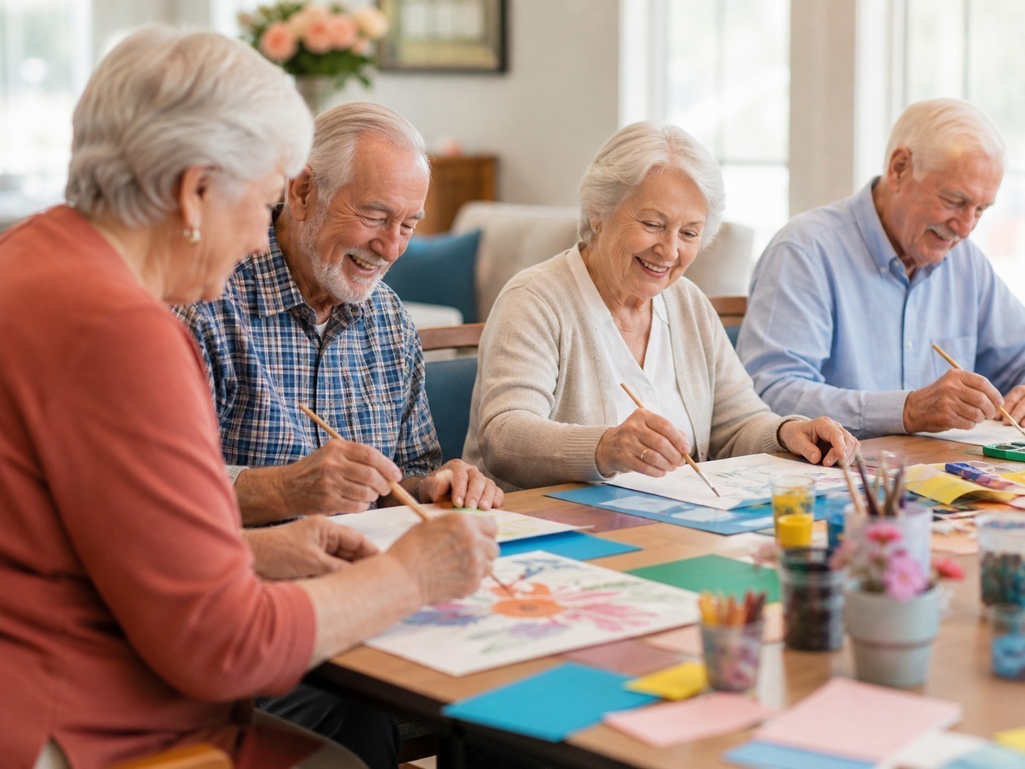 Caregiver assisting an older adult with advanced dementia during daily care