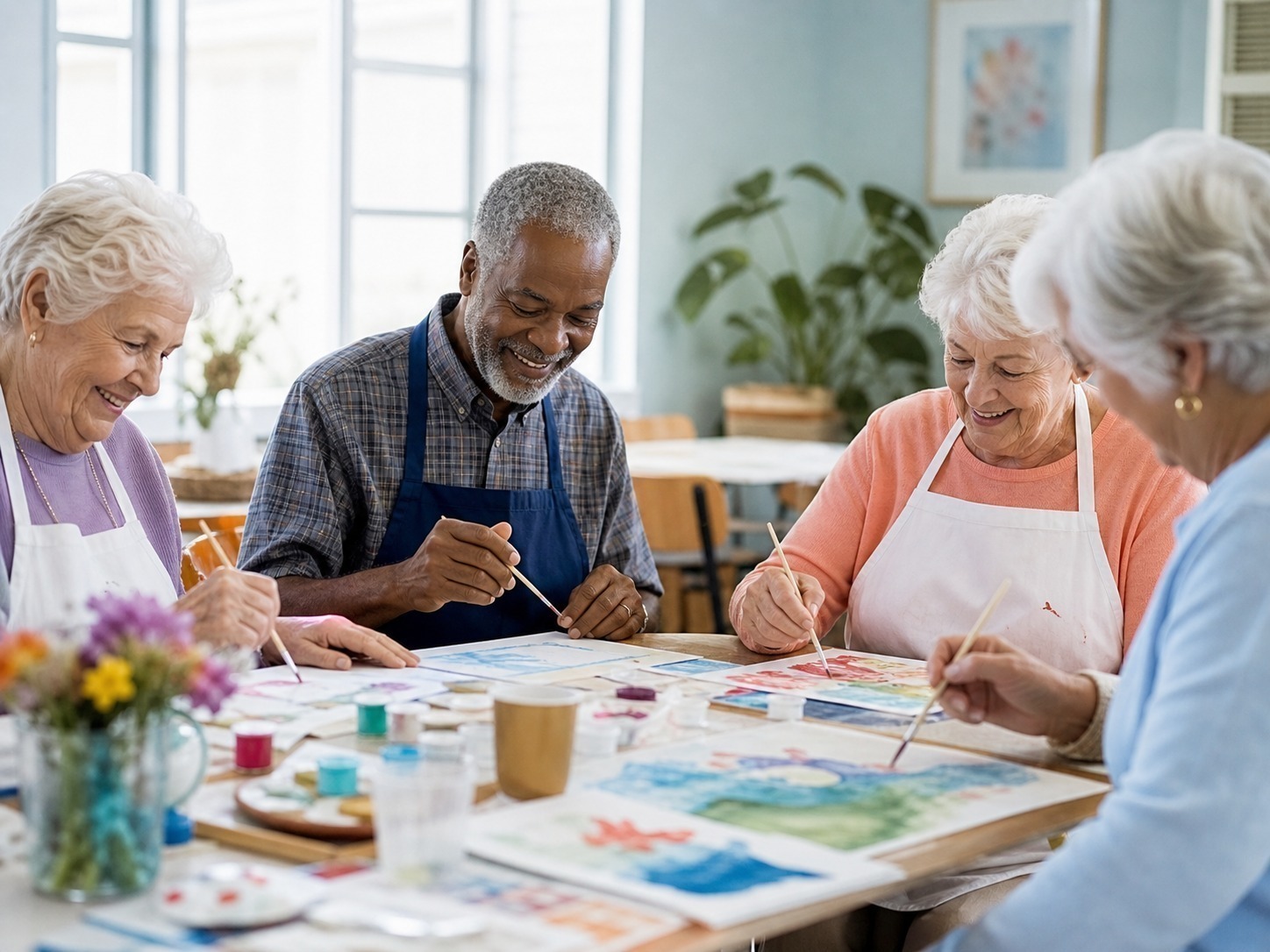 Older adult with a family member discussing memory care and diagnosis options