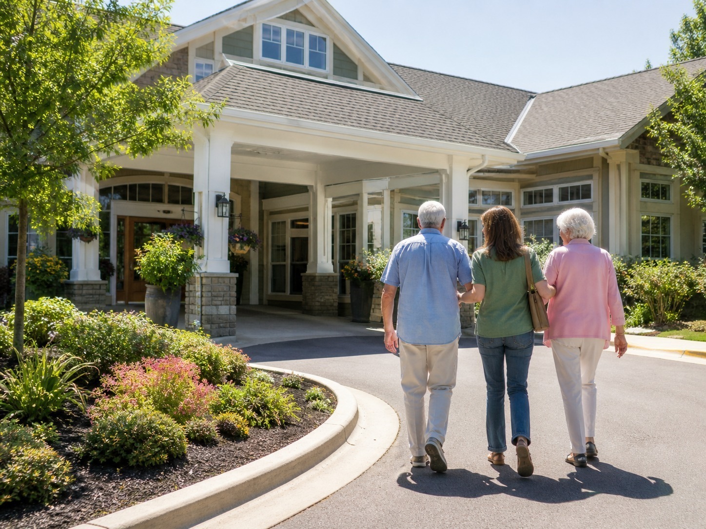 Family caregiver and older adult reviewing dementia care information together